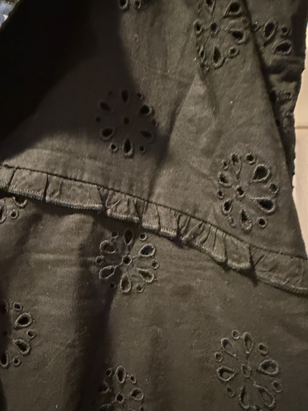 GAP Black Eyelet Tiered Maxi Dress - Picture 3 of 16